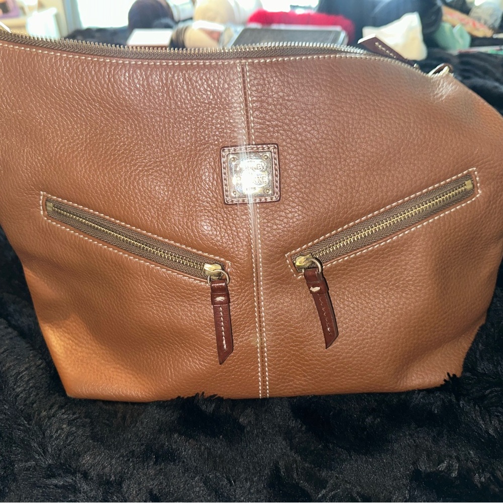 Dooney & Bourke Tan Leather Shoulder Bag